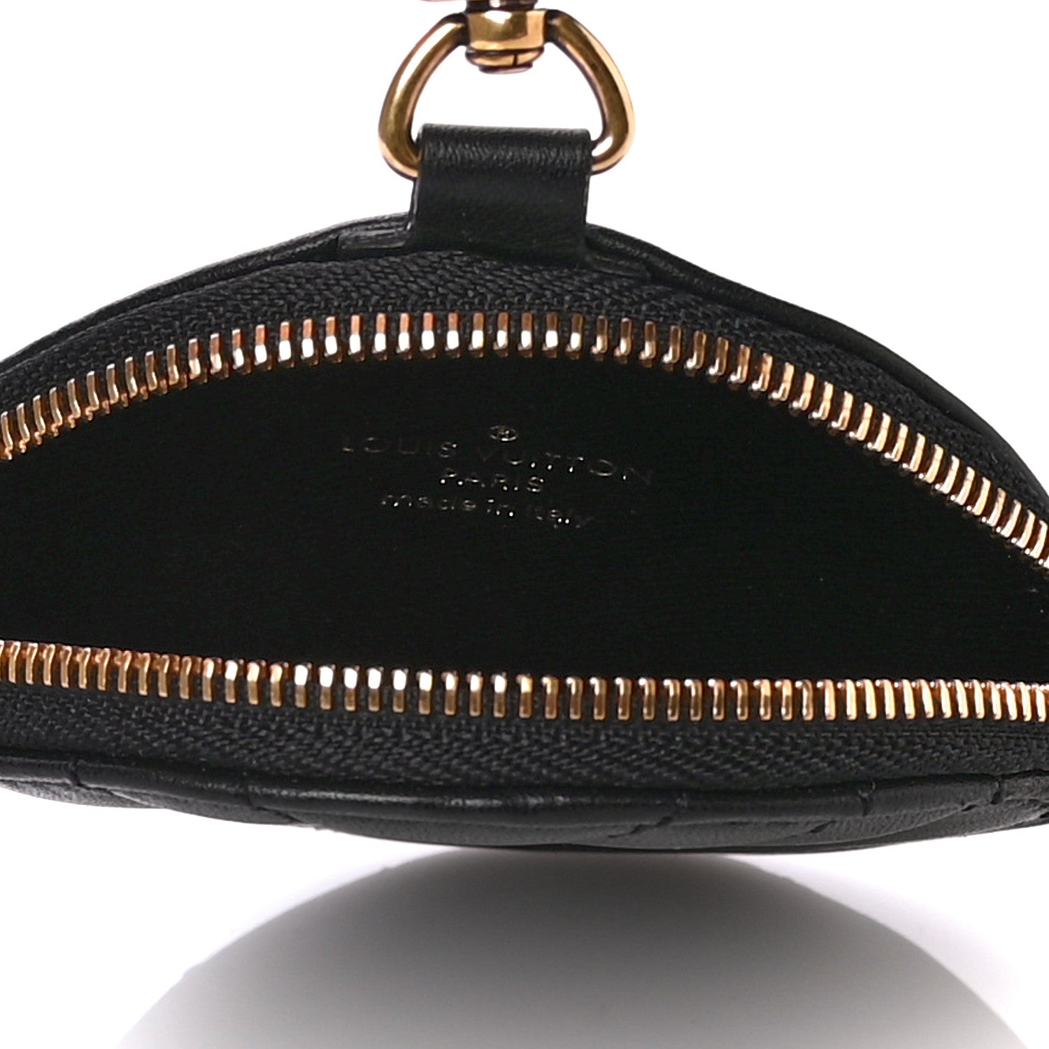 Louis Vuitton Calfskin New Wave Multi Pochette Round Coin Purse Black 4 of 5