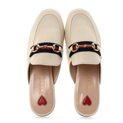 Gucci Malaga Kid Web Womens Princetown Slippers 35.5 Mystic White 2 of 10