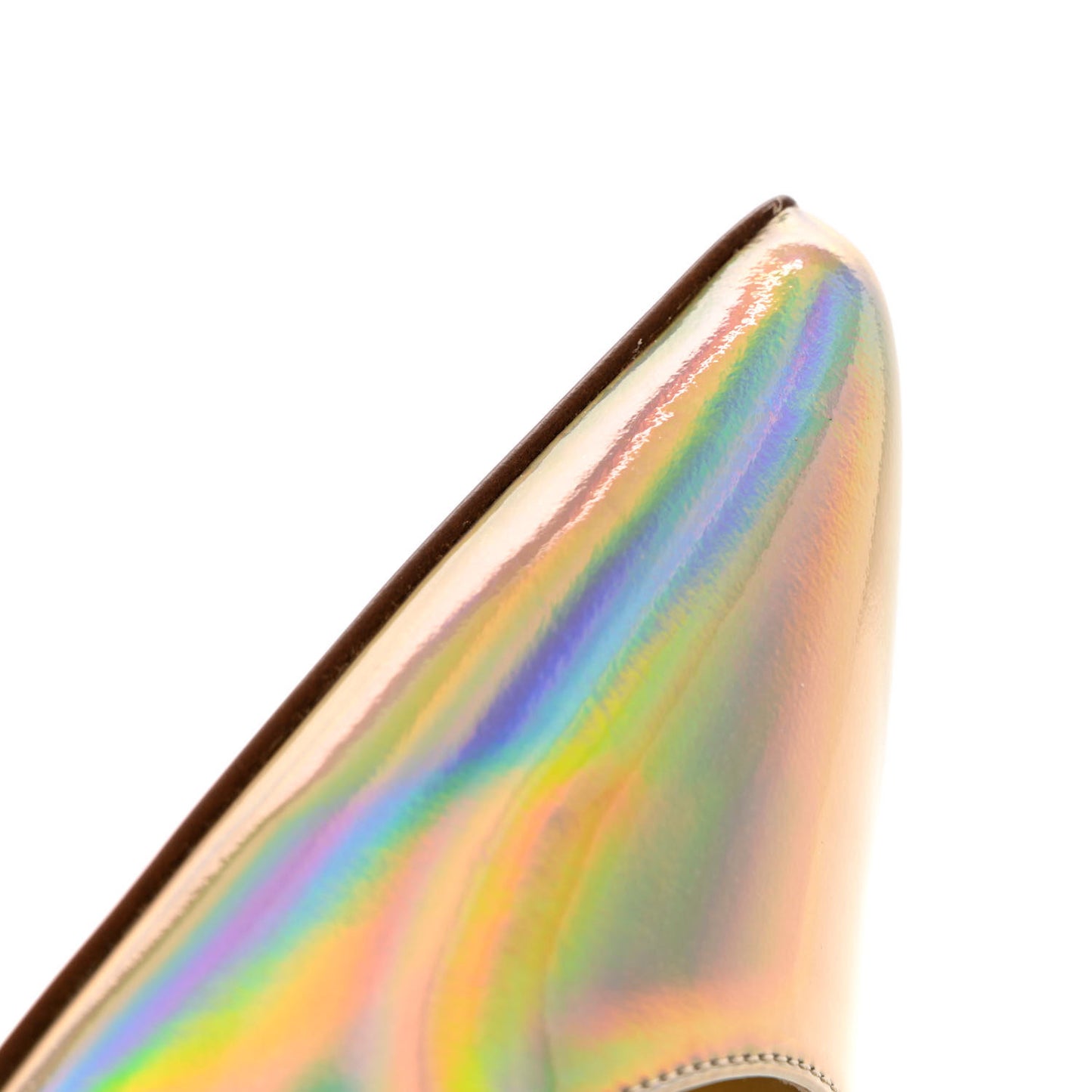 Metallic Patent Psychic Hot Chick 100 Pumps 38 Platine