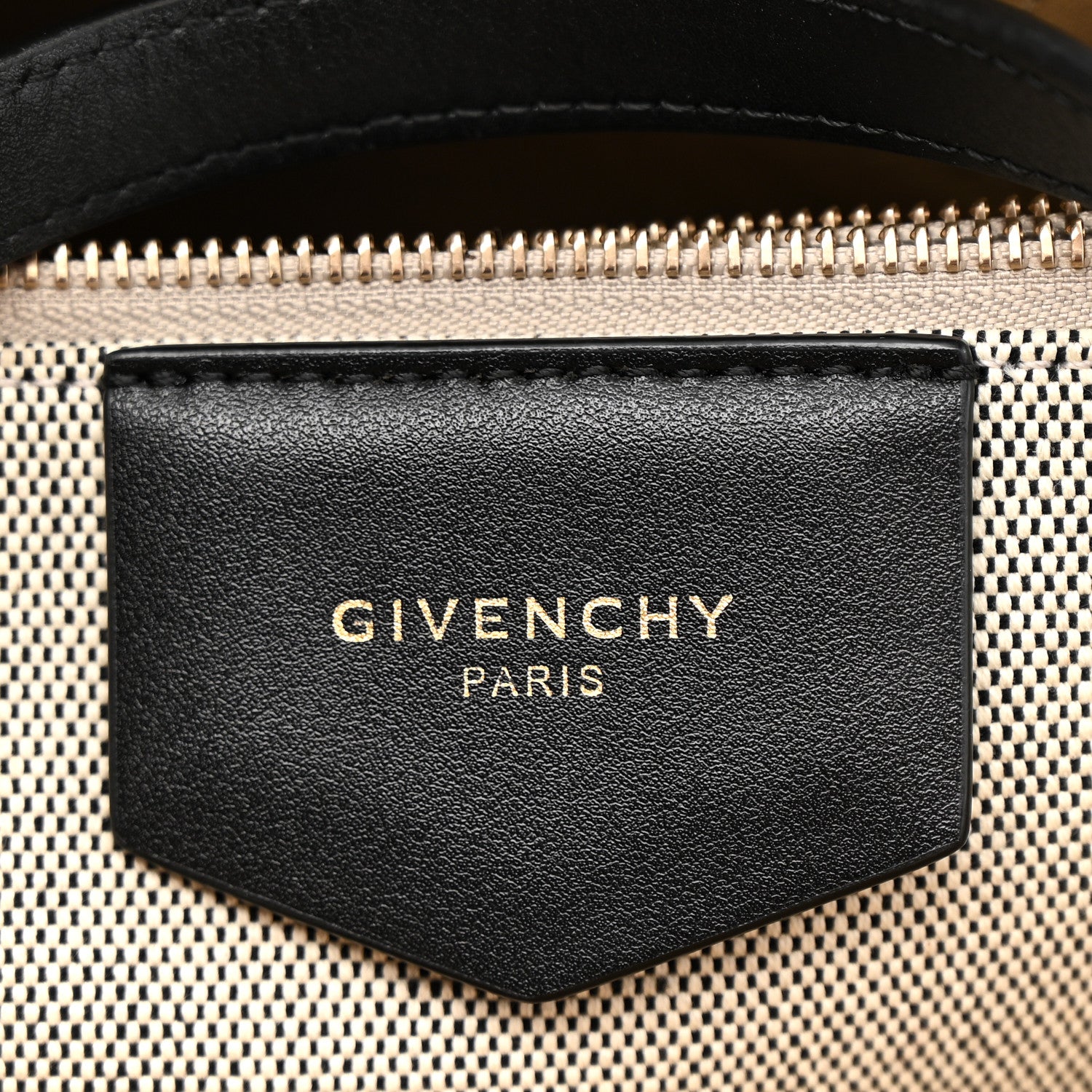 Givenchy Calfskin Chain Embossed Medium Bond Shopper Tote Black 6 of 12