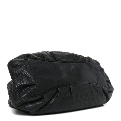 Fendi Crinkled Lambskin Mia Tote Black 4 of 10