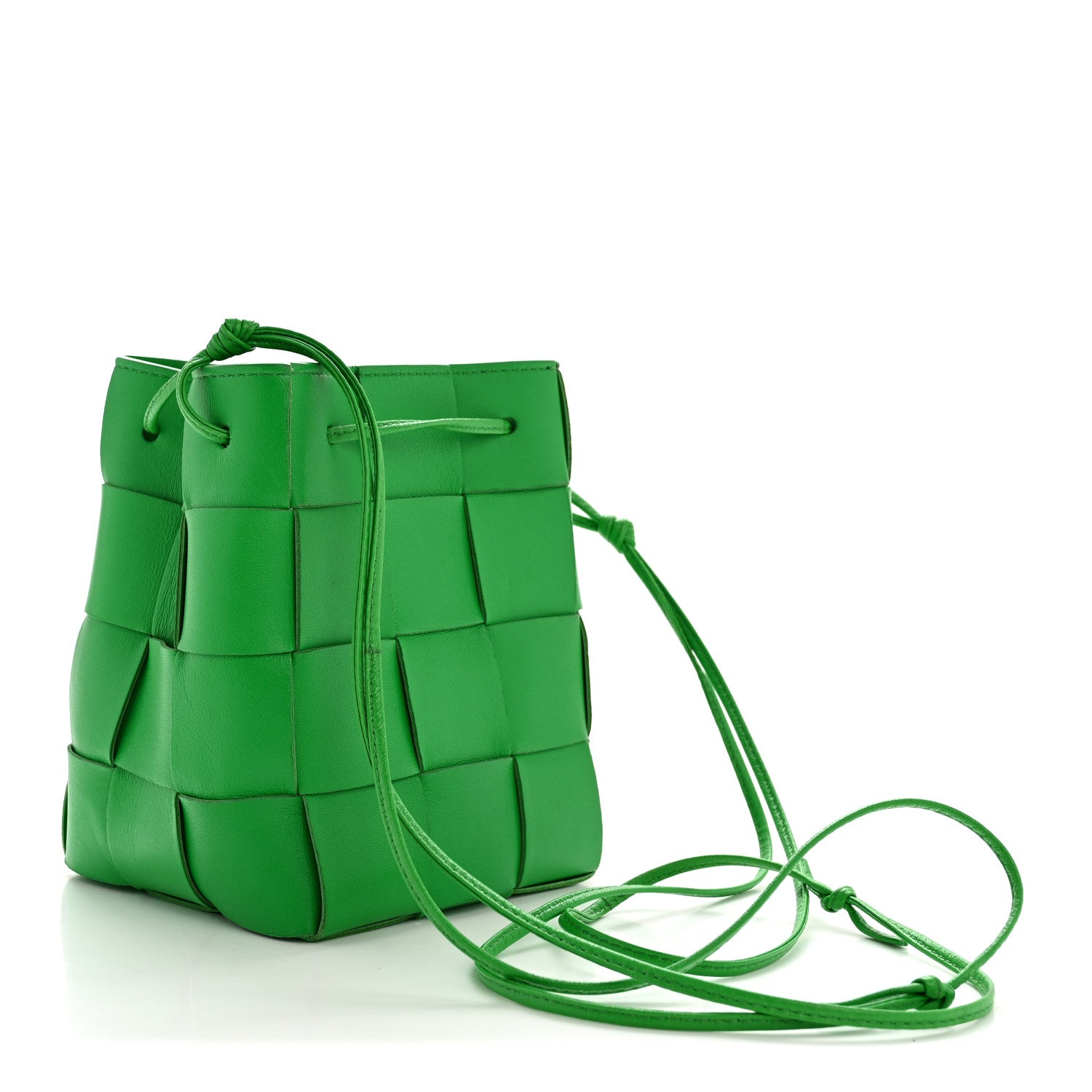 BOTTEGA VENETA グリーン エコバッグ Bottega Veneta Nappa Maxi Intrecciato Small Cassette Bucket Bag