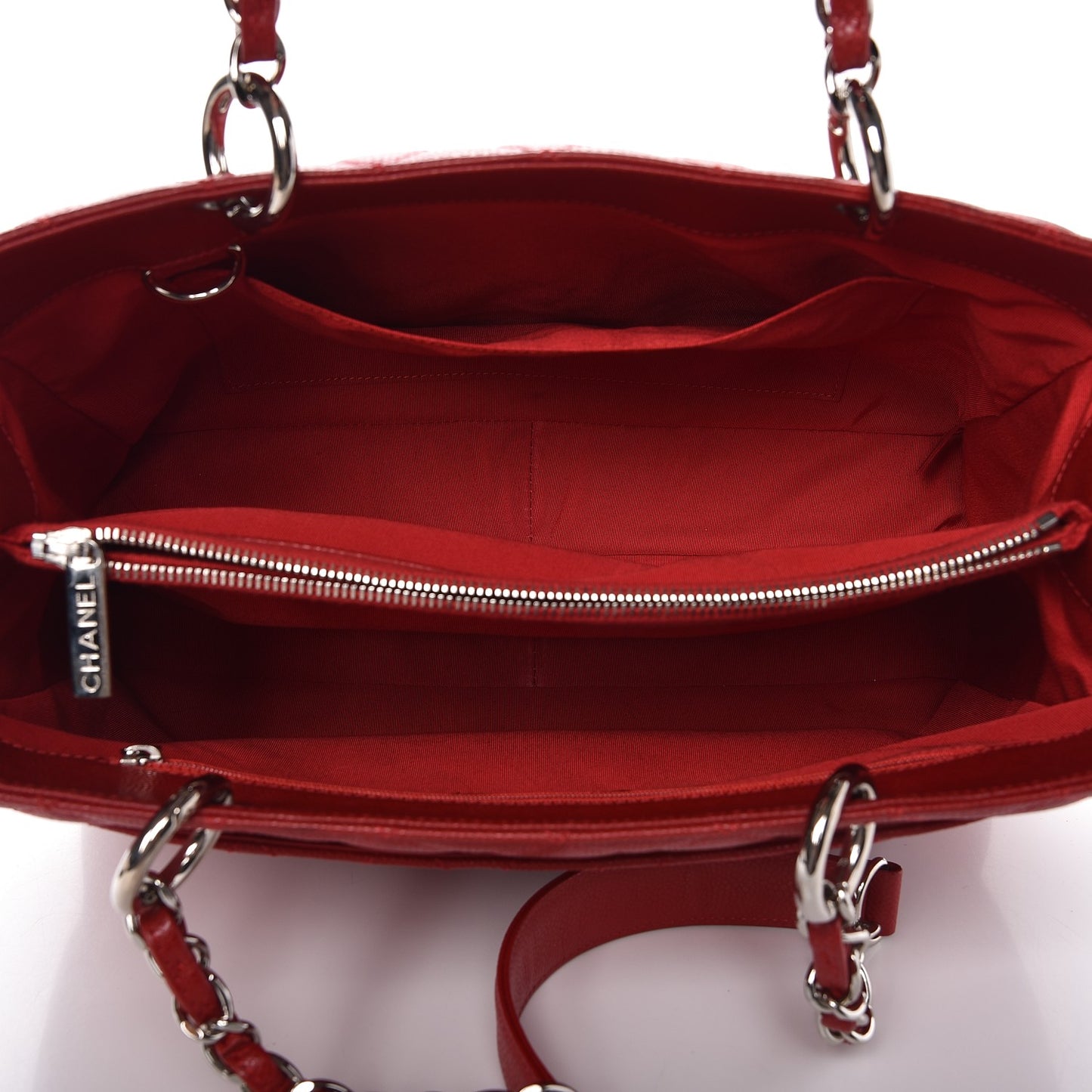 Caviar Quilted Grand Shopping Tote GST Red