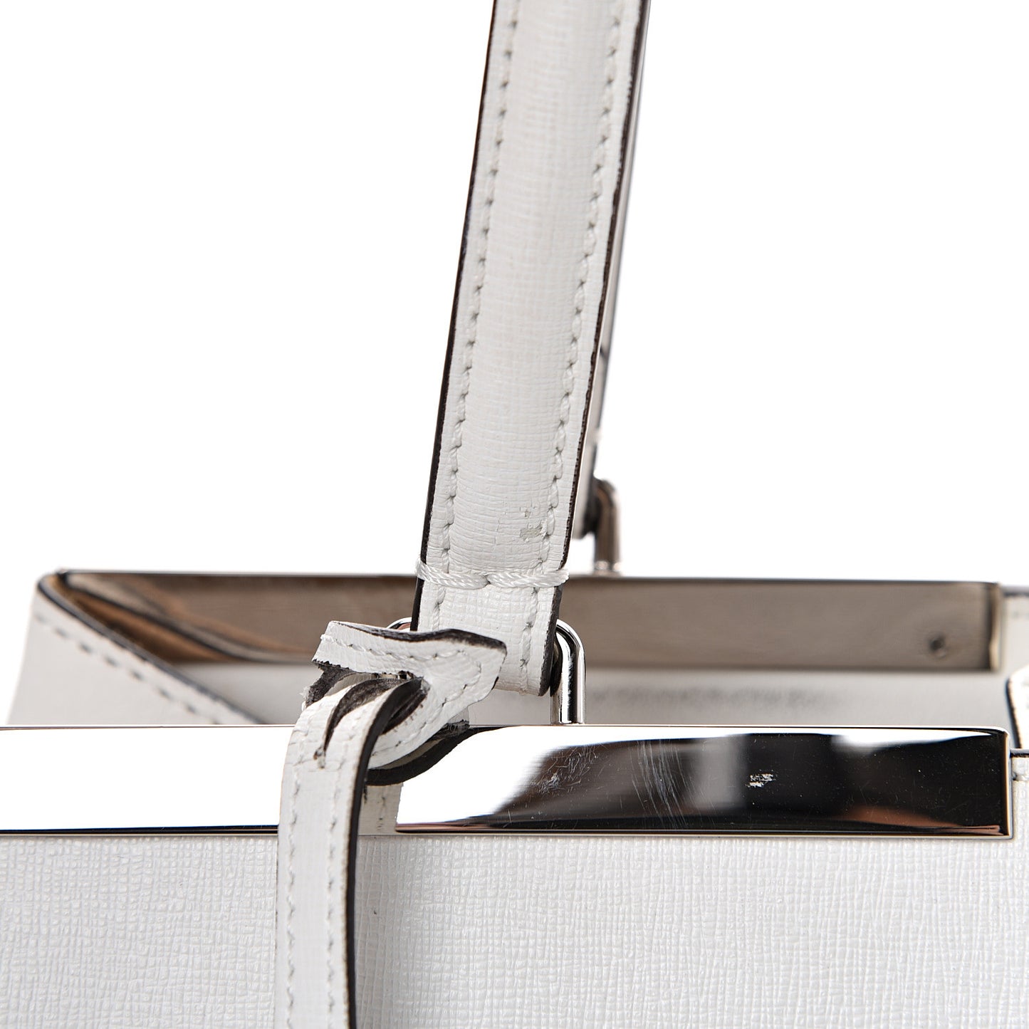 Vitello Elite Bi-Color Large 3Jours Tote Argento White