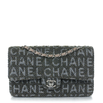 Chanel Tweed Quilted Medium Double Flap Grey 1 of 7