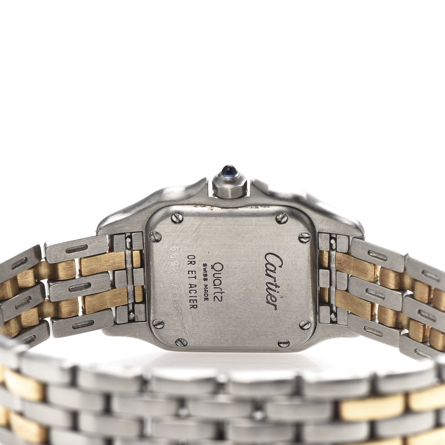 Stainless Steel 18K Yellow Gold 22mm Panthere Quartz Watch