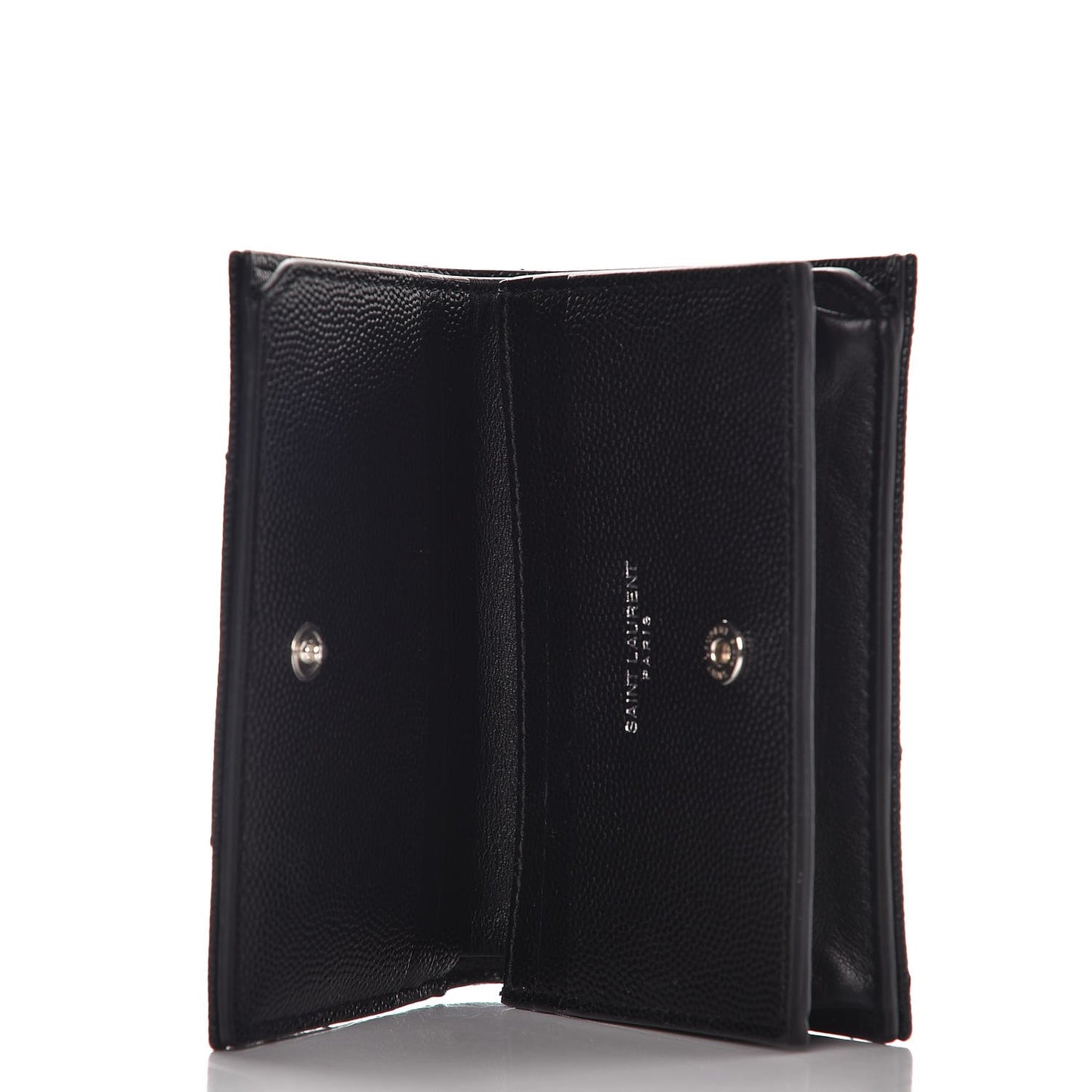 Grain De Poudre Matelasse Chevron Monogram Card Case Black