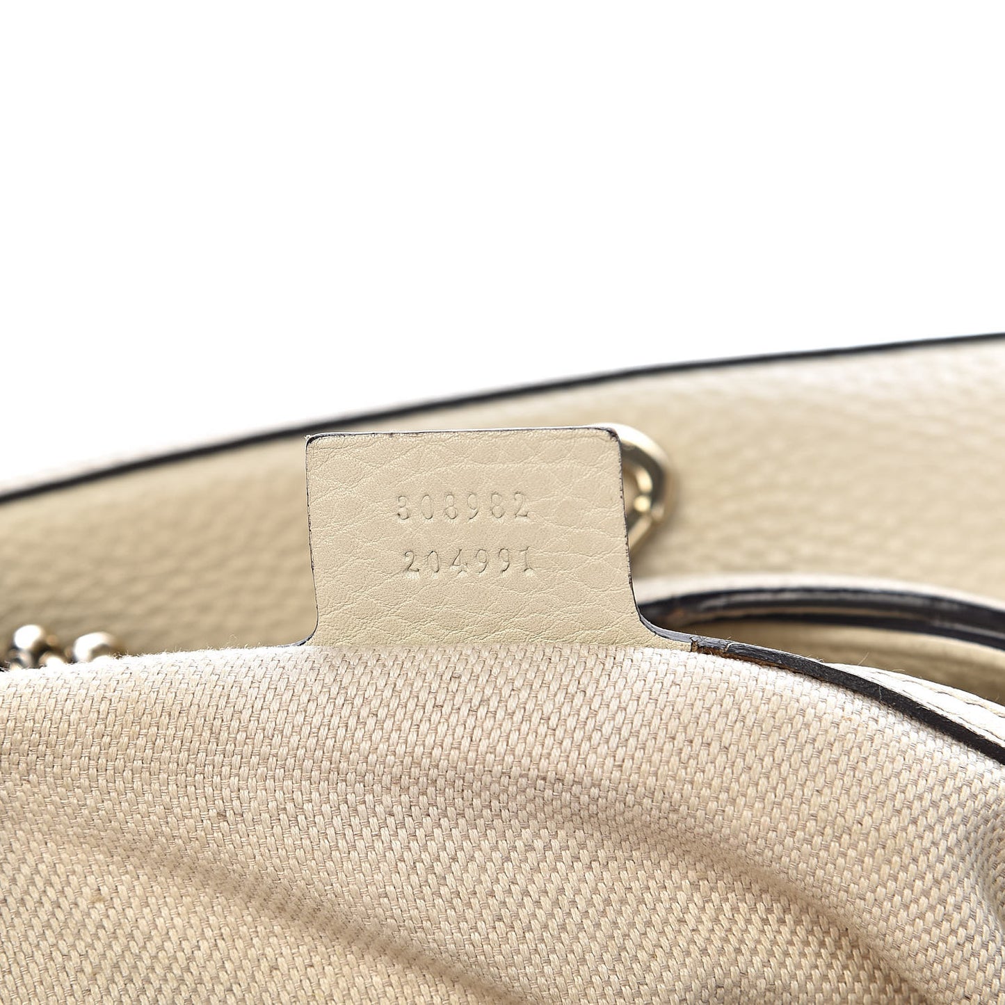 Pebbled Calfskin Medium Soho Chain Shoulder Bag Off White