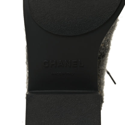 Chanel Tweed Calfskin Pearl Combat Short Boots 41.5 Multicolor 8 of 12