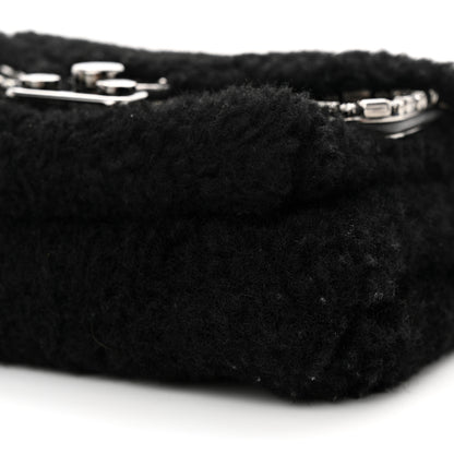 Fendi Shearling Crystal FF1974 Monster Eyes Small Bag Bug Chain Bag Narciso Tobacco Moro Black Tobacco Moro 10 of 10