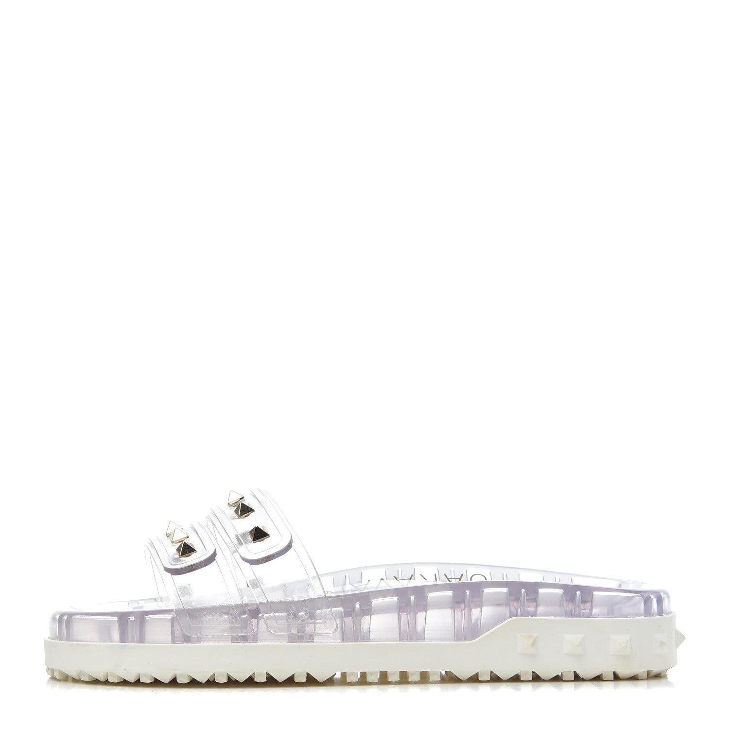 Valentino Garavani PVC Jelly Rockstud Slide Sandals 40 Clear 1 of 18