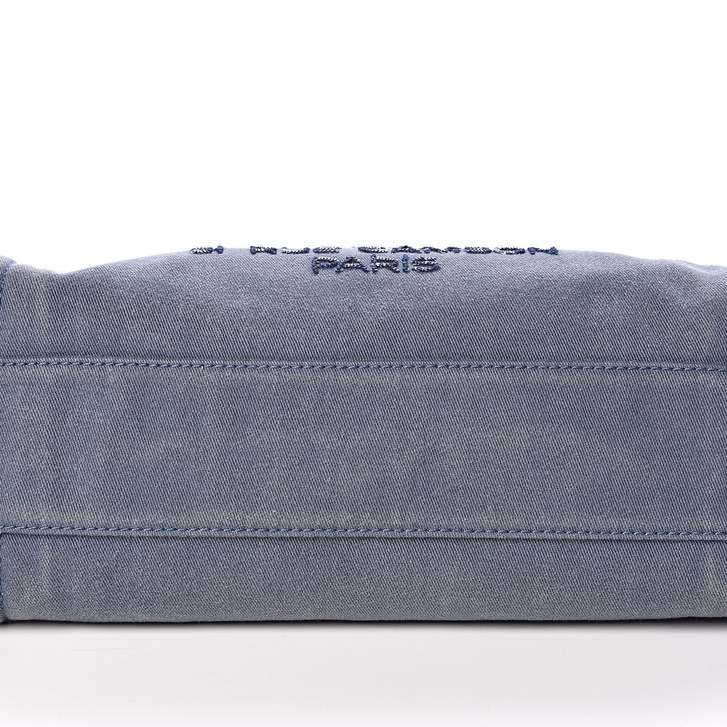 Canvas Sequin Small Deauville Tote Navy