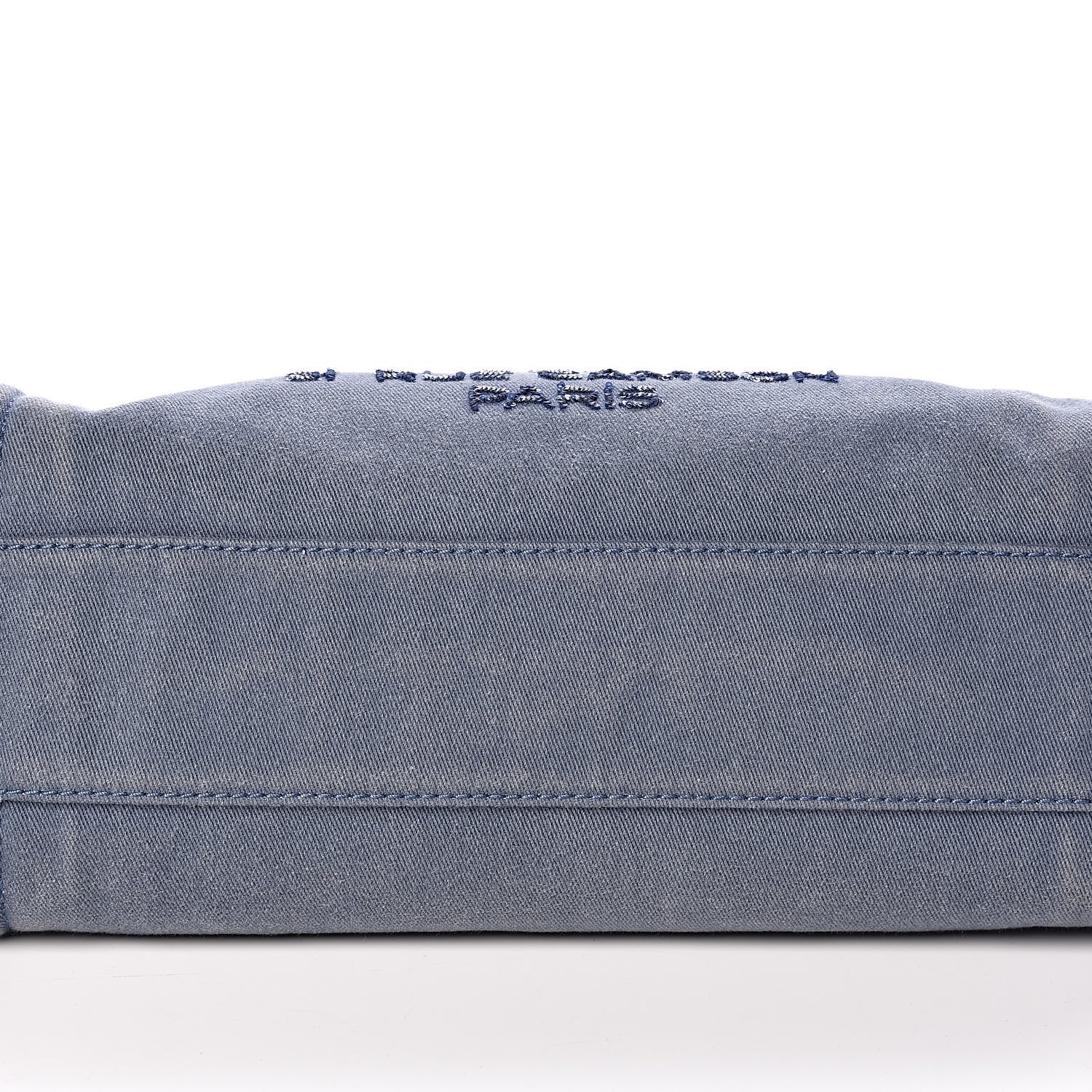Chanel Canvas Sequin Small Deauville Tote Navy 14 of 14
