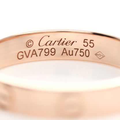 Cartier 18K Pink Gold 3.5mm LOVE Wedding Band Ring 55 7.25 4 of 5