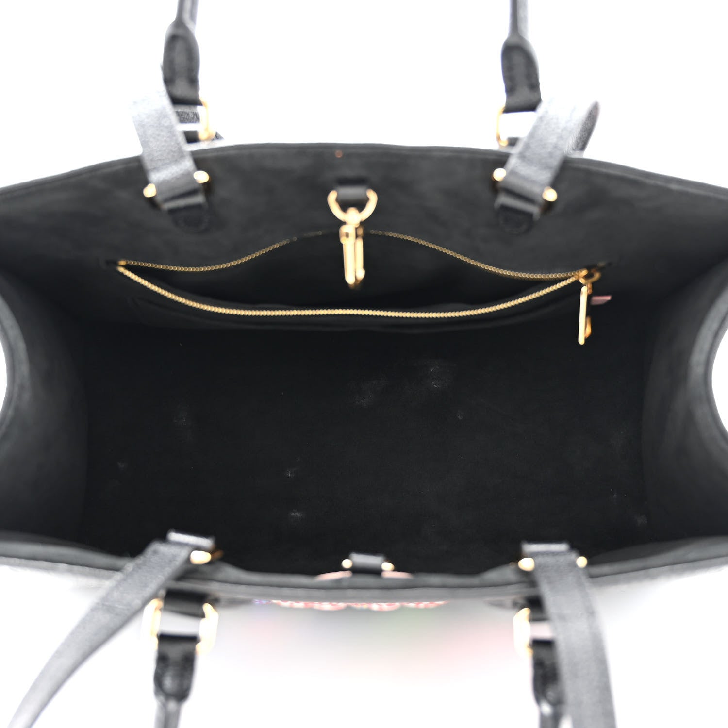 Louis Vuitton LV X YK Empreinte Inlaid Kusama Flowers Onthego MM Black 5 of 10