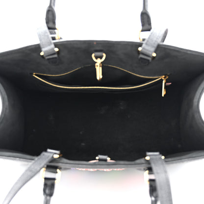 Louis Vuitton LV X YK Empreinte Inlaid Kusama Flowers Onthego MM Black 5 of 10
