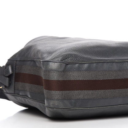 Gucci Pebbled Calfskin Medium Heritage Shoulder Bag Charcoal Grey 6 of 14