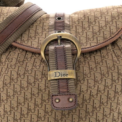 Christian Dior Calfskin Monogram Buckle Messenger Beige 8 of 12