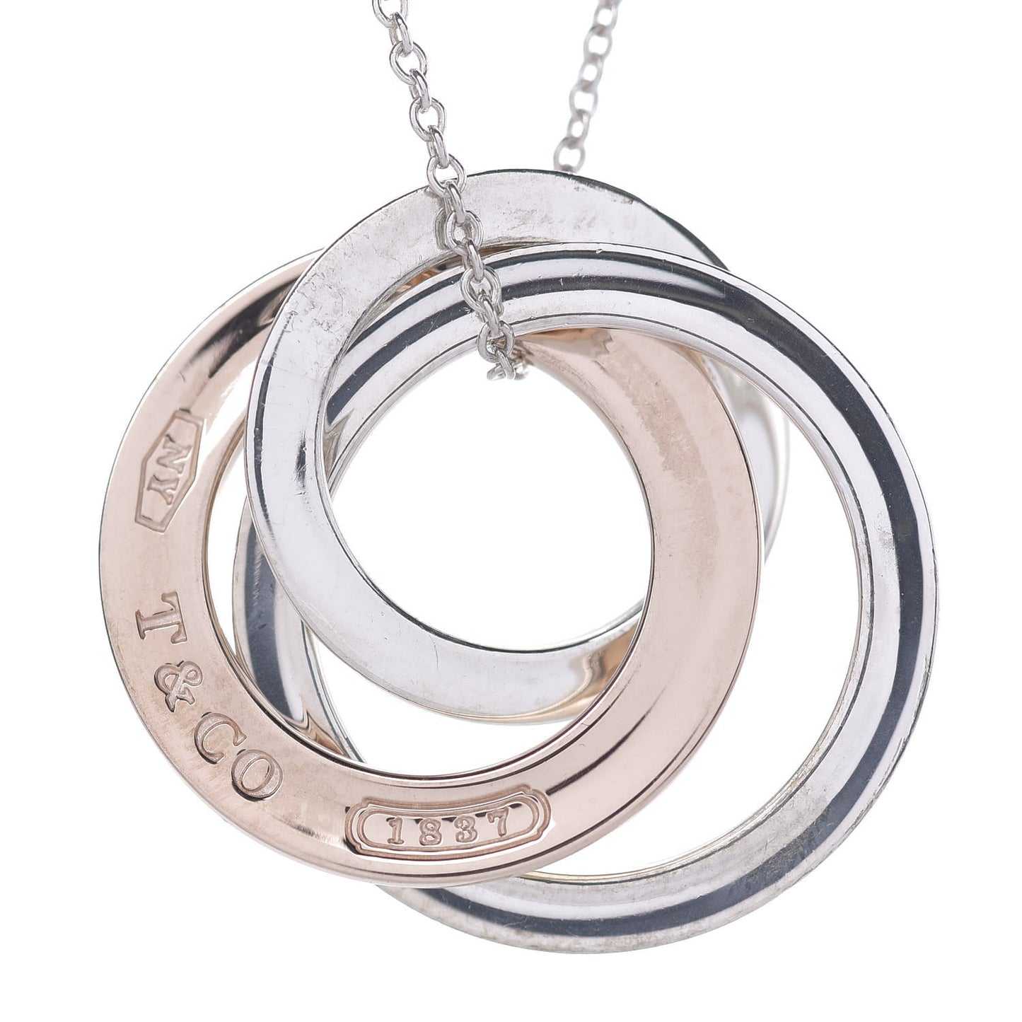 Sterling Silver Rubedo 1837 Circles Pendant Necklace