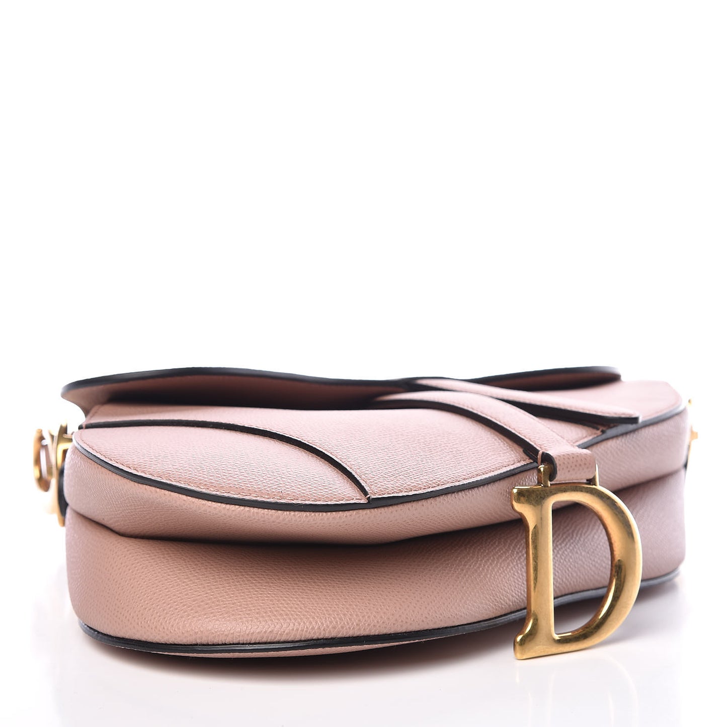 Grained Calfskin Saddle Bag Pink