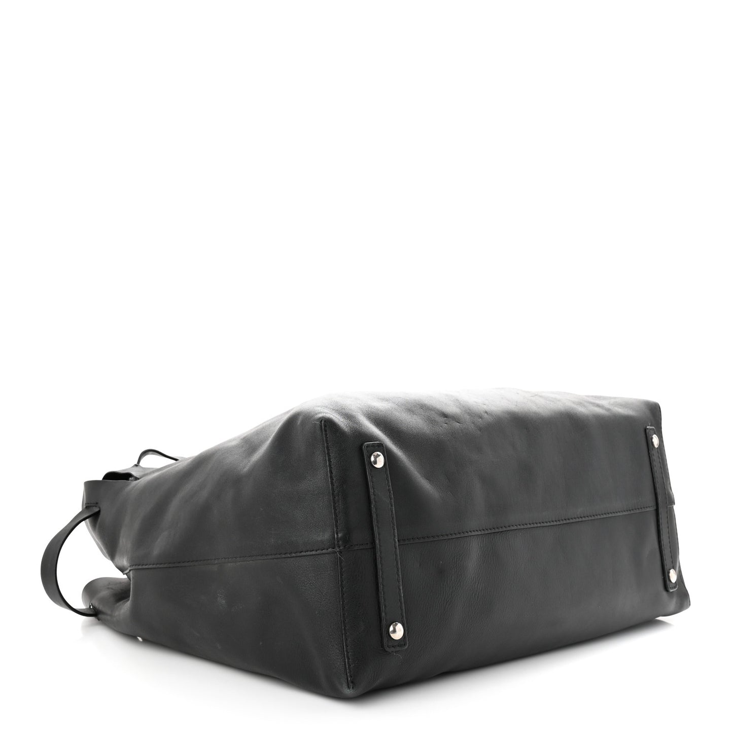 Calfskin Large Belt Tote Black