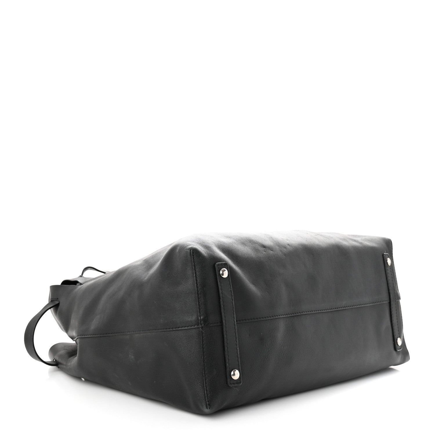 Burberry Calfskin Large Belt Tote Black 5 of 13