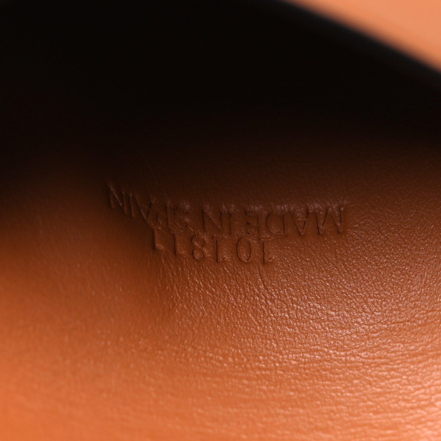 Soft Calfskin Mini Heel Pouch Tan