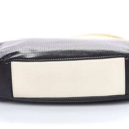 Chanel Perforated Lambskin Kiss Lock Black White 12 of 22