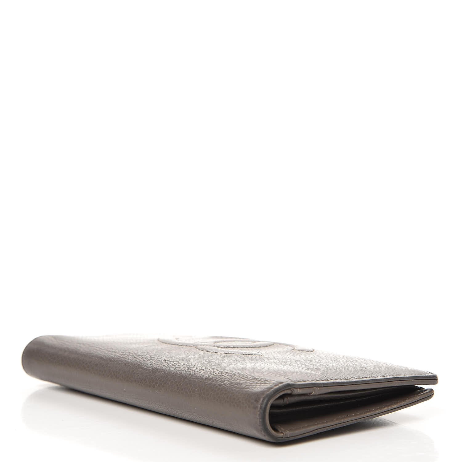 Chanel Caviar Timeless CC Yen Wallet Grey 5 of 14