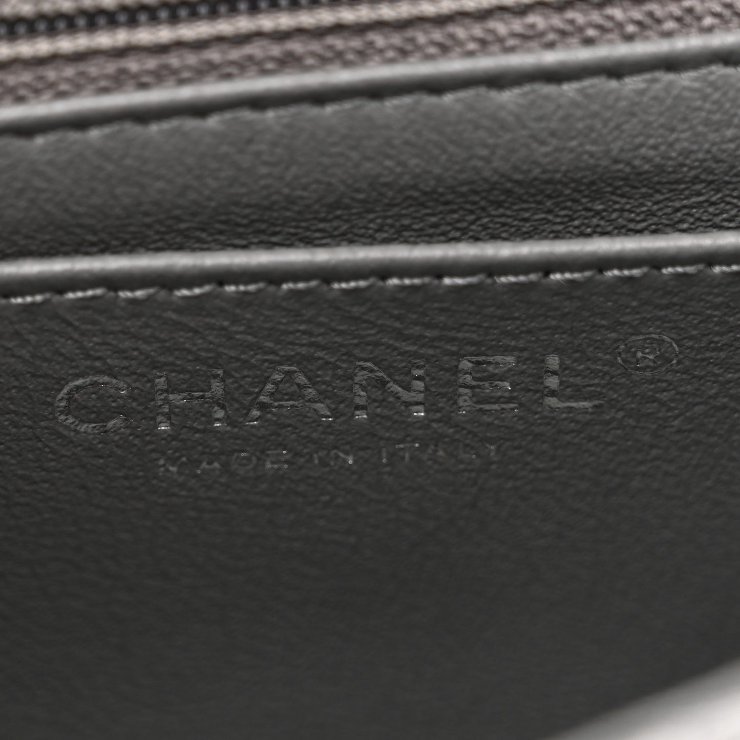 Caviar Quilted Mini Rectangular Flap Grey