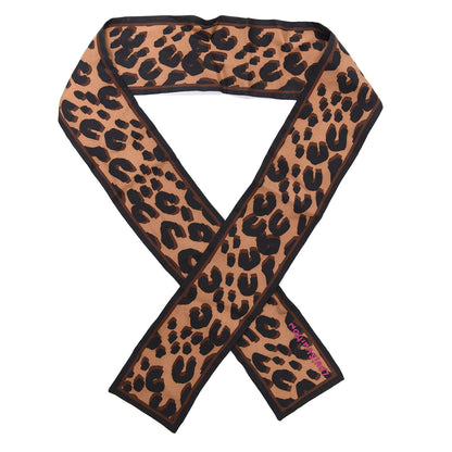 Louis Vuitton Silk Leopard Bandeau Scarf Marron 1 of 3