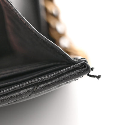Gucci Calfskin Matelasse GG Marmont Chain Wallet Black 16 of 22