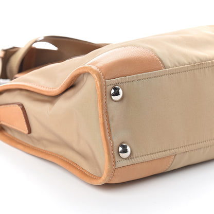 Prada Tessuto Vitello Top Handle Bag Cammello Cuo 7 of 8