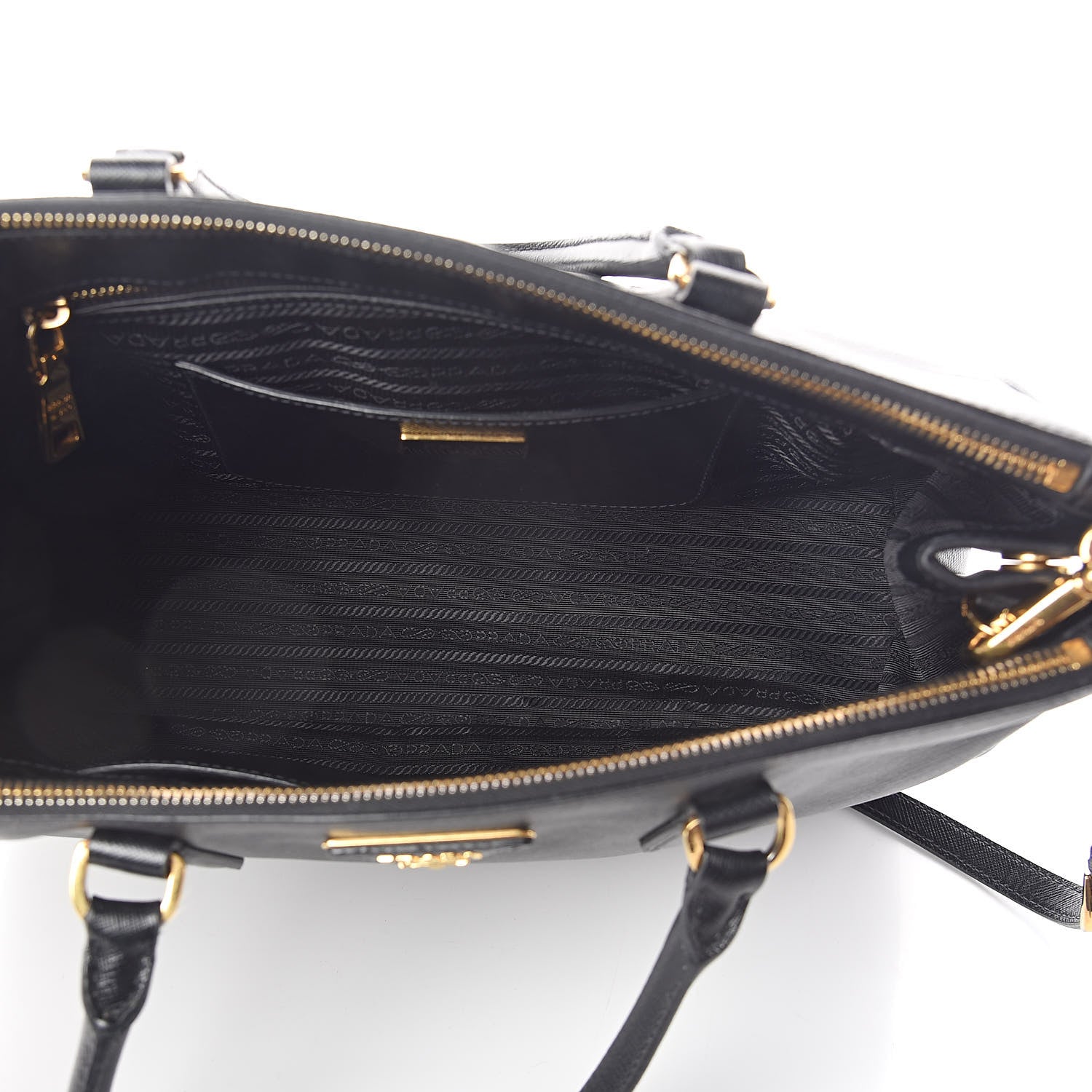 Prada Saffiano Medium Galleria Double Zip Tote Black 5 of 12