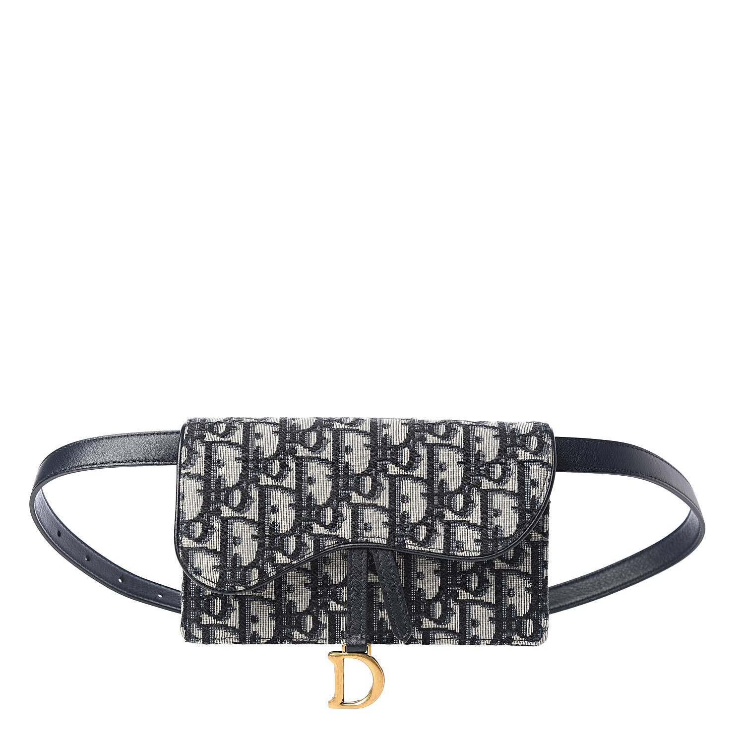 Christian Dior Oblique Saddle Belt Bag Blue 1 of 11