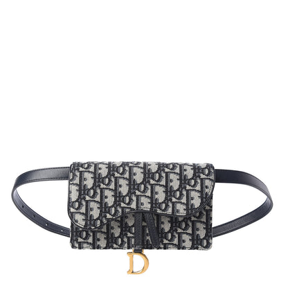 Christian Dior Oblique Saddle Belt Bag Blue 1 of 11