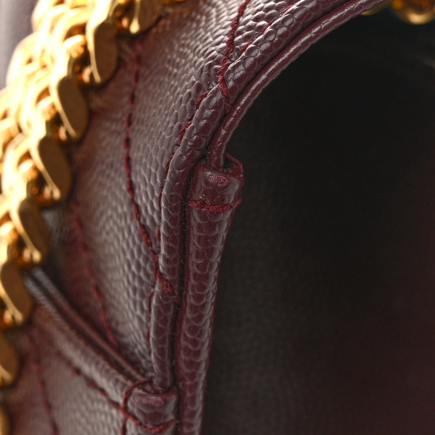 Grain De Poudre Matelasse Chevron Large Monogram Satchel Rouge Legion