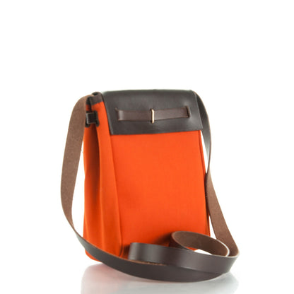 Hermes Barenia Toile Herbag TPM Red Orange 3 of 8