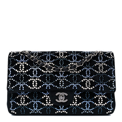 Chanel Velvet Crystal Medium Double Flap Black 1 of 9