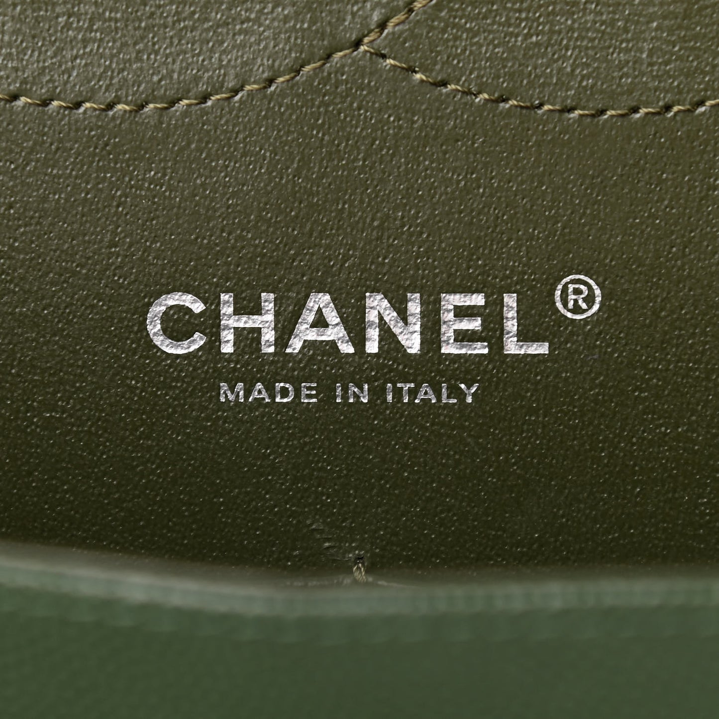 Caviar Quilted Jumbo Double Flap Dark Green