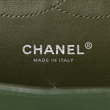 Chanel Caviar Quilted Jumbo Double Flap Dark Green 5 of 15