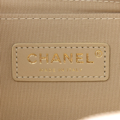 Chanel Metallic Lambskin Like A Wallet Flap Golden Pink 6 of 9