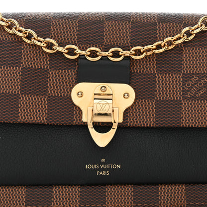 Louis Vuitton Damier Ebene Vavin Chain Wallet Black 7 of 10