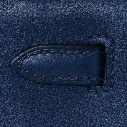 Hermes Swift Kelly Pochette Clutch Bleu Navy 9 of 26