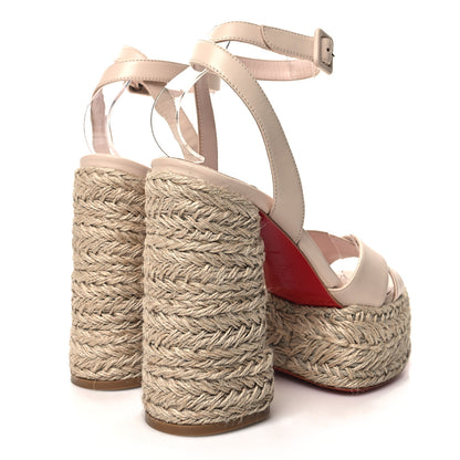 Christian Louboutin Goatskin Super Mariza 130 Espadrille Sandals 39 Leche Natural 4 of 8