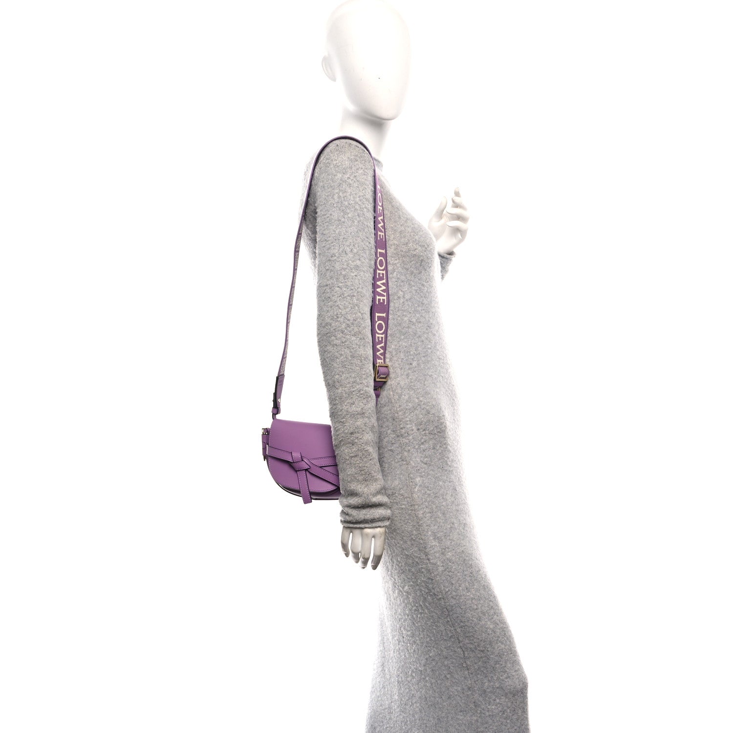 Loewe Calfskin Jacquard Mini Gate Dual Bag Guimauve 2 of 10