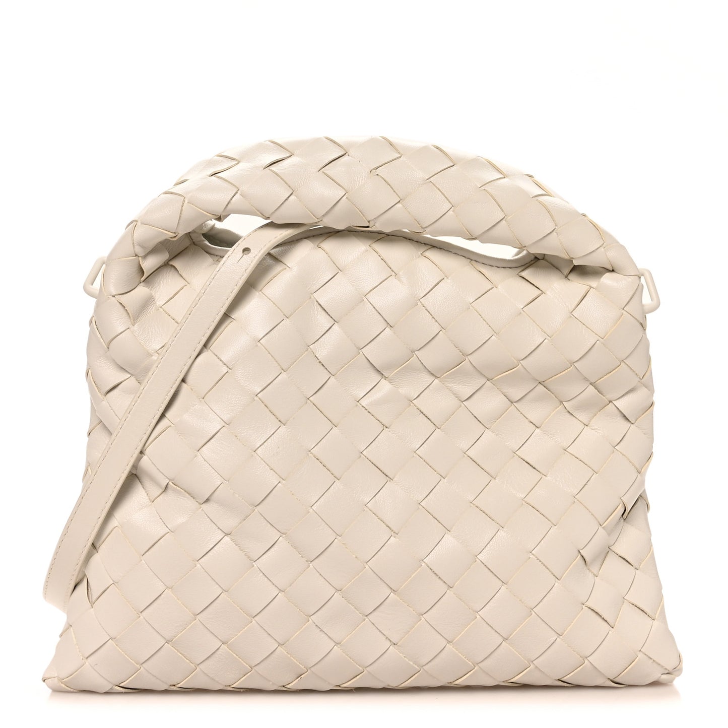 Calfskin Intrecciato Mini Hop White