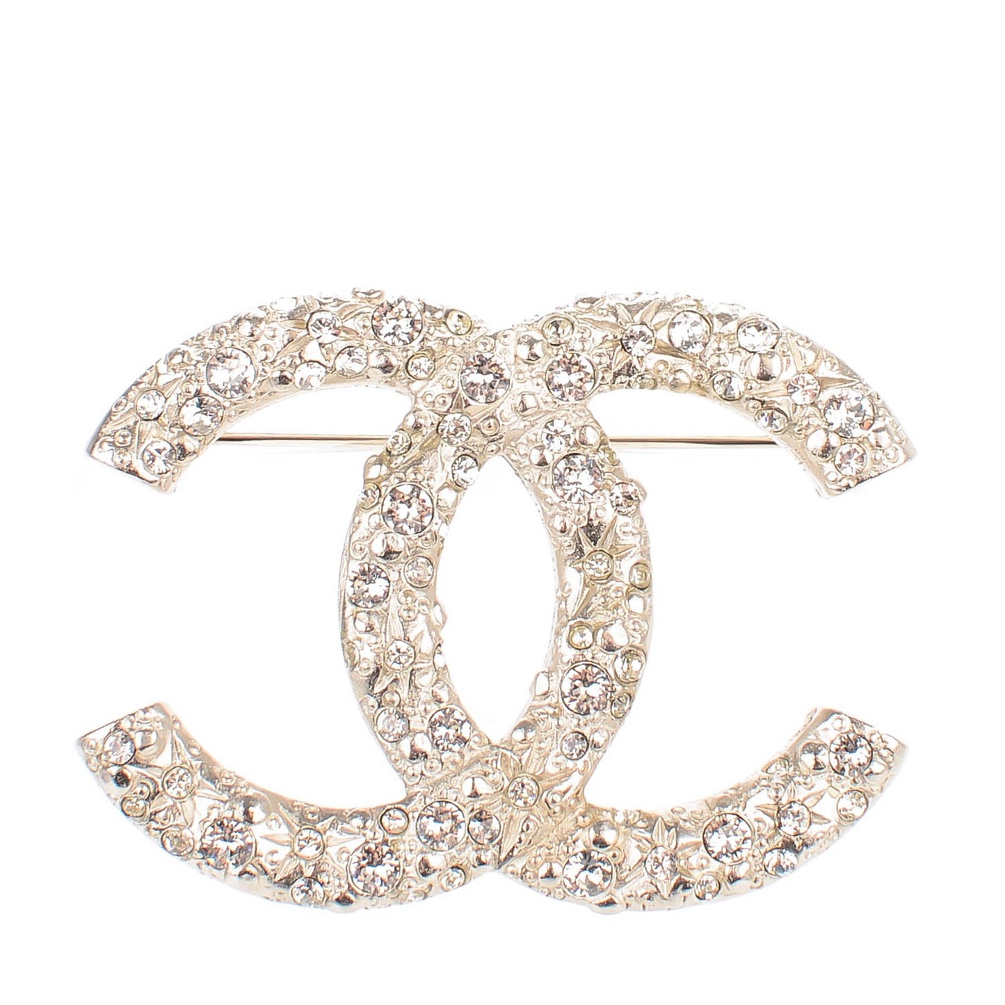 Crystal CC Brooch Silver