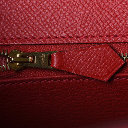 Hermes Epsom Kelly Sellier 32 Rouge Casaque 17 of 39