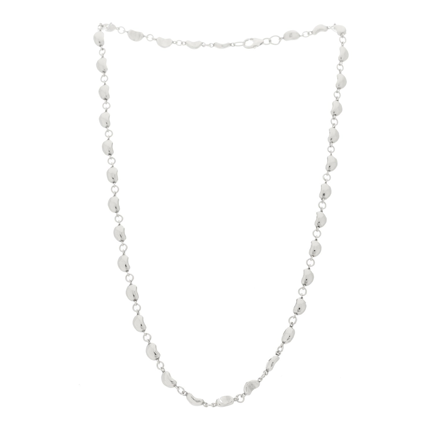 Tiffany Sterling Silver Elsa Peretti Bean Necklace 3 of 5